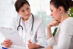 doctor with female patient